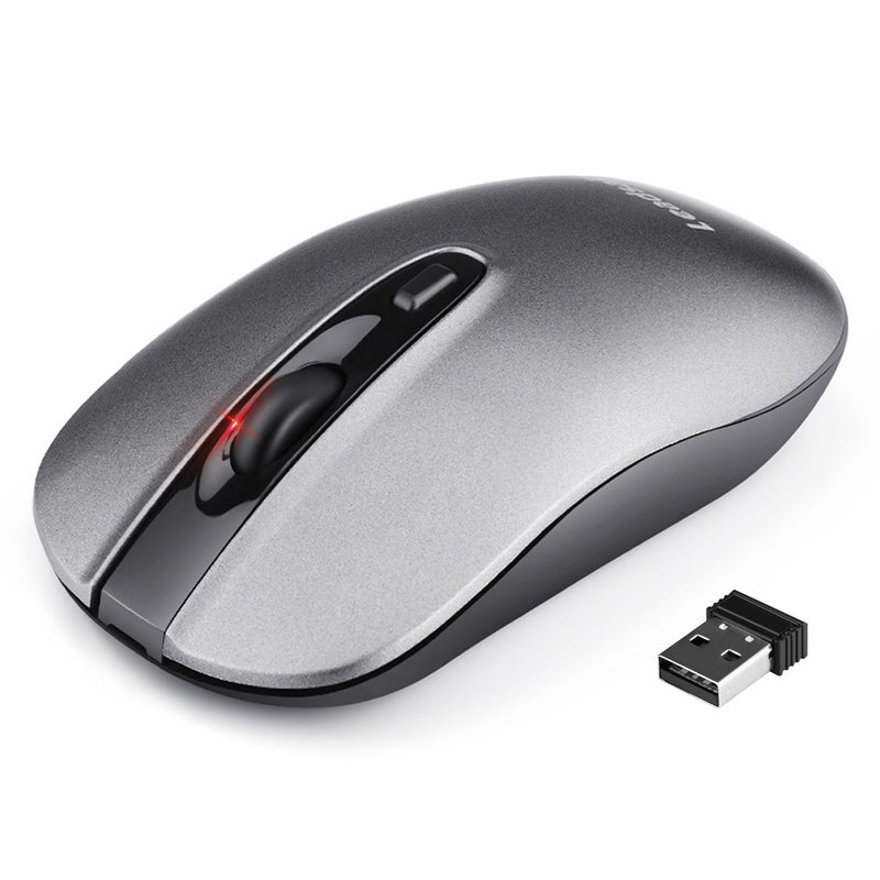 Leadsail Rechargeable Wireless Computer Mouse, 2.4G Portable Slim Cordless Mouse Less Noise for Laptop, Desktop, MacBook - Optical Mouse with 5 Adjustable DPI Levels - Image 1